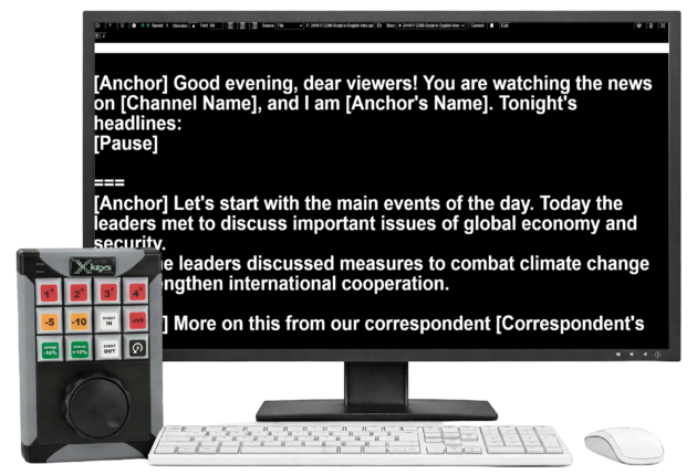 Teleprompter for Broadcast and Studio Production